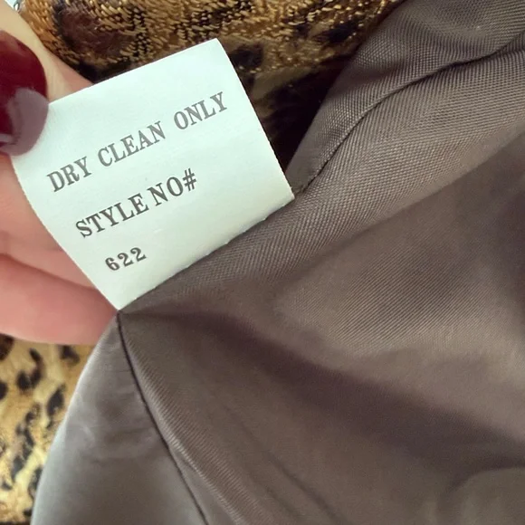 Vintage 90s Lena Gabrielle Cheetah Animal Print Women's Blazer - Size 6 - Picture 9 of 13